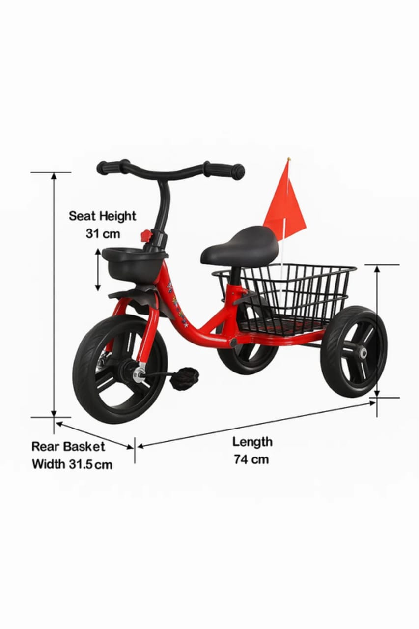 KIDS TRICYCLE WITH BASKET