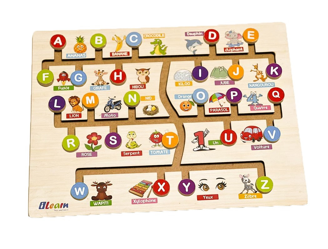 French alphabet maze