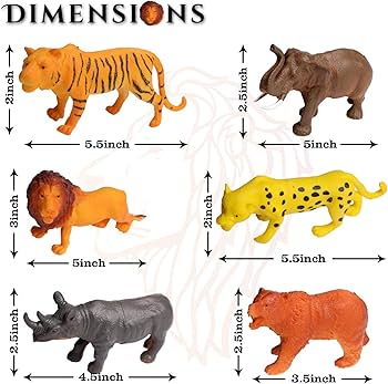 Jungle Animals 6 Animals in a Bag