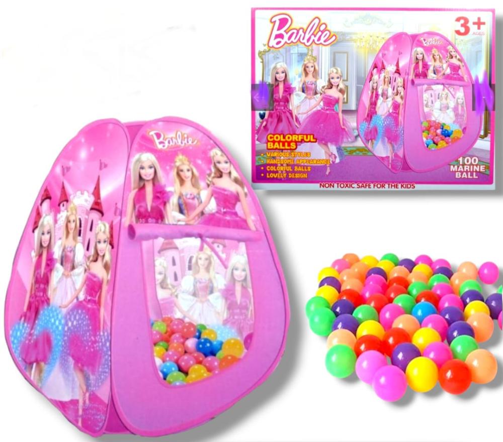 Barbie tent + 100 balls