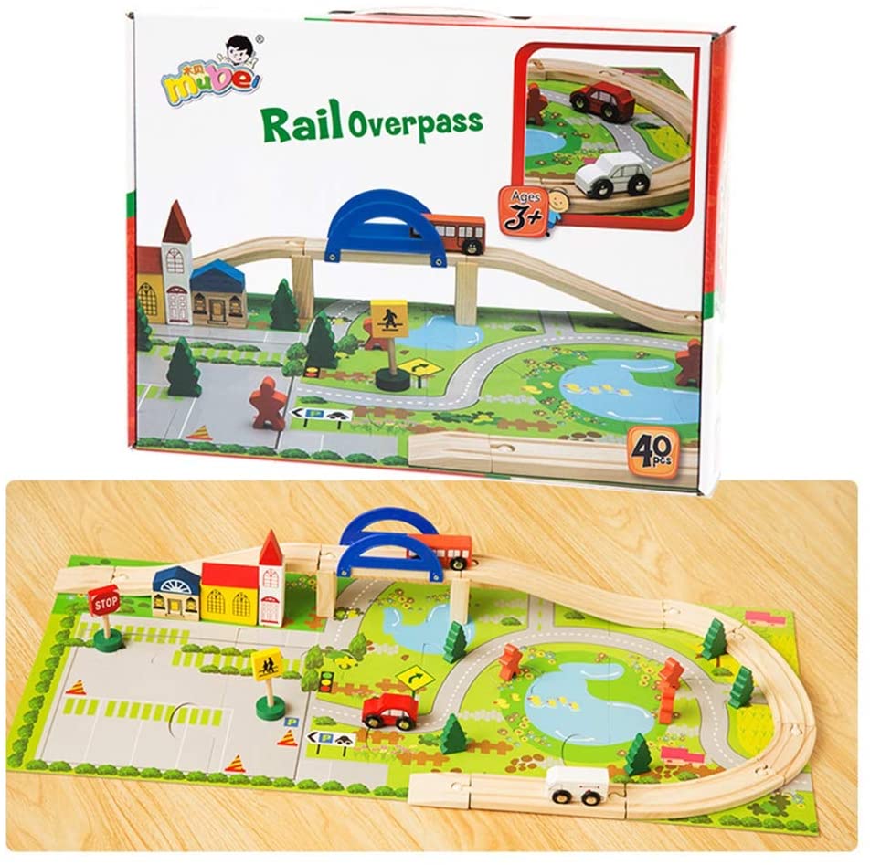wooden Traffic City- 40 pieces