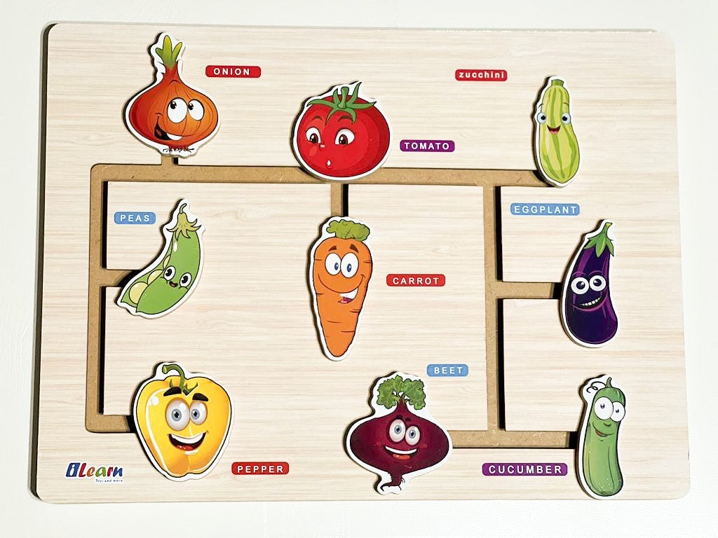 Vegetable maze wooden toys