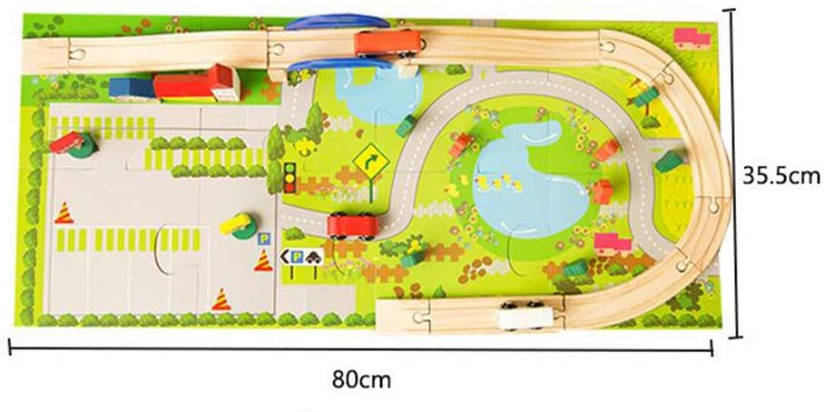 wooden Traffic City- 40 pieces